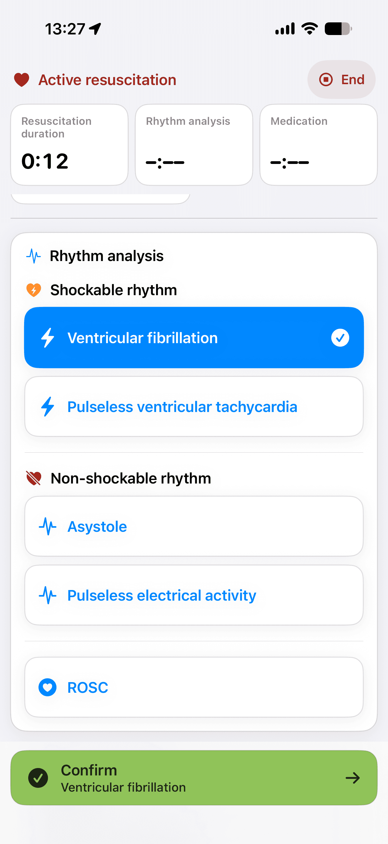 Rhythm analysis learning screen